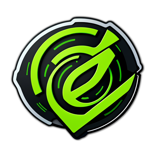 Nvidia Neon Grønn Klistremerke