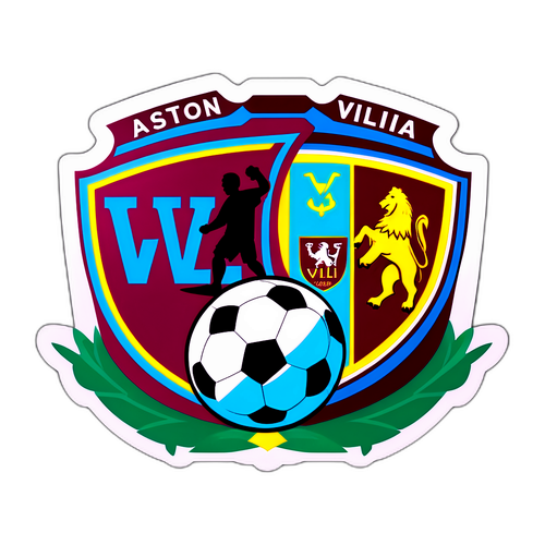 Adesiv dinamic cu siglele Aston Villa și Roma