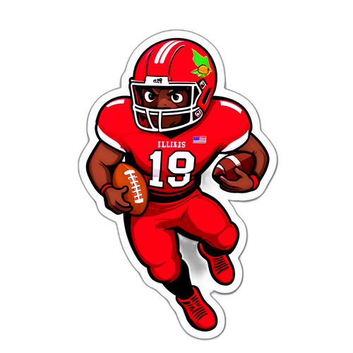 Illinois State Football Mascot Tackling Opponent