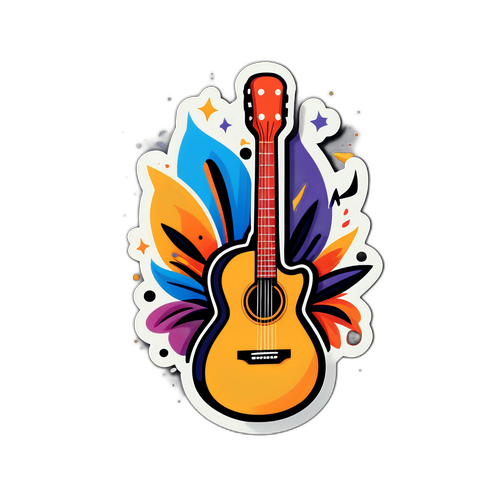 Autocollant pour le groupe LDC avec élément musical