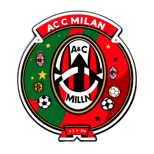 Pohledový plakát s logy AC Milan a Udinese