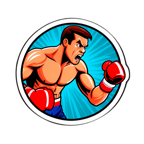 สติกเกอร์นักมวย