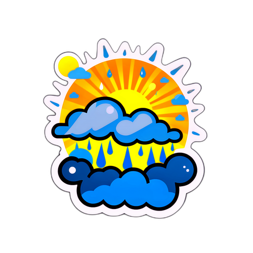 Stiker Cuaca Ceria