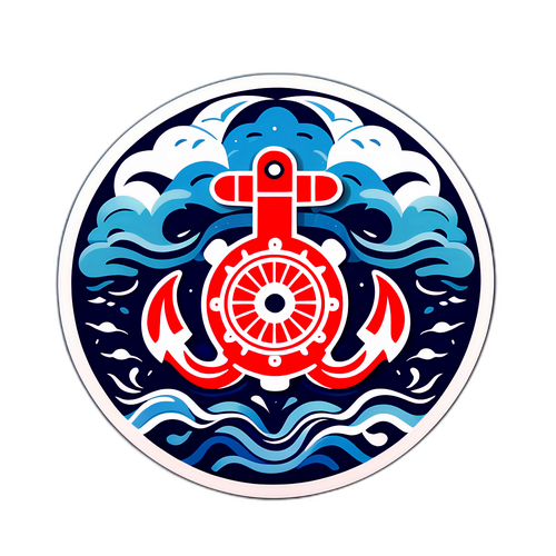 Дизайн наклейки з морськими мотивами Єйська