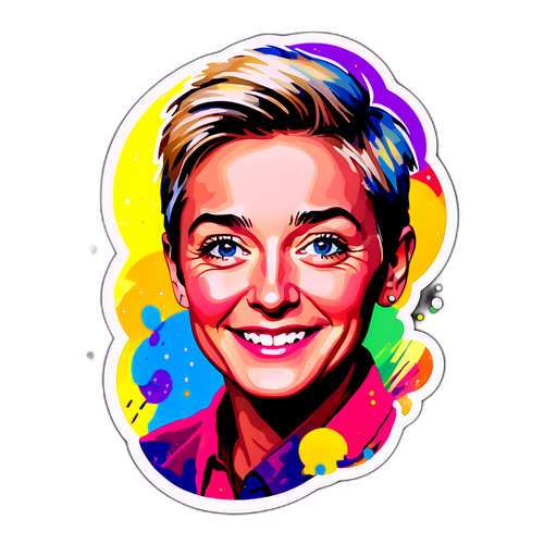 Sticker met het gezicht van Ellen Calleboout