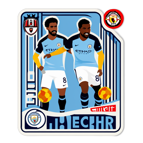 Manchester City vs Bournemouth Billett-tema klistremerke