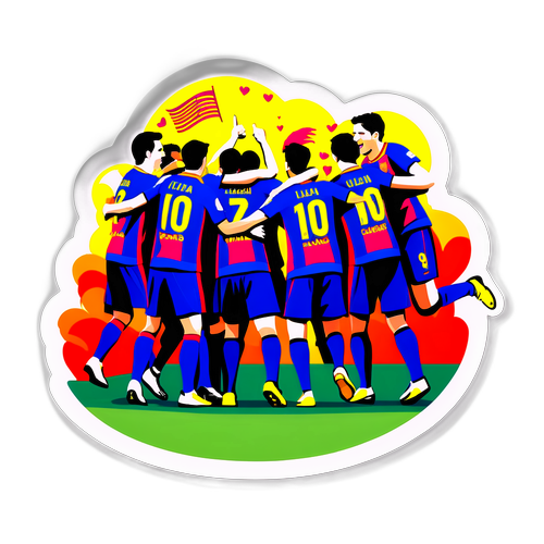 Barcelona Csapat Ünneplése