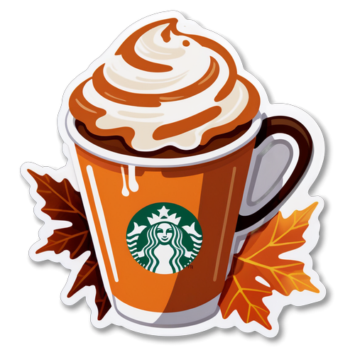 Pumpkin Spice Latte with Autumn Elements