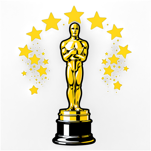 Adesivo Brilhante de Oscar