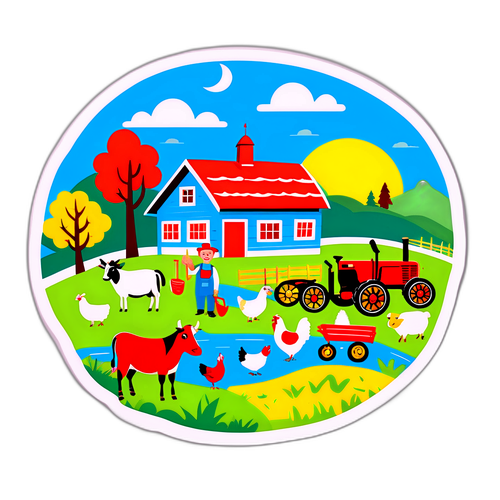 Nálepka s farmou Vojty Kotky