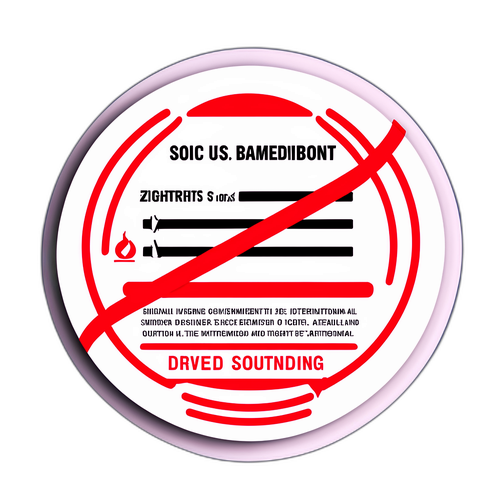 미국 정부의 국제 권리 문서 관련 경고 스티커