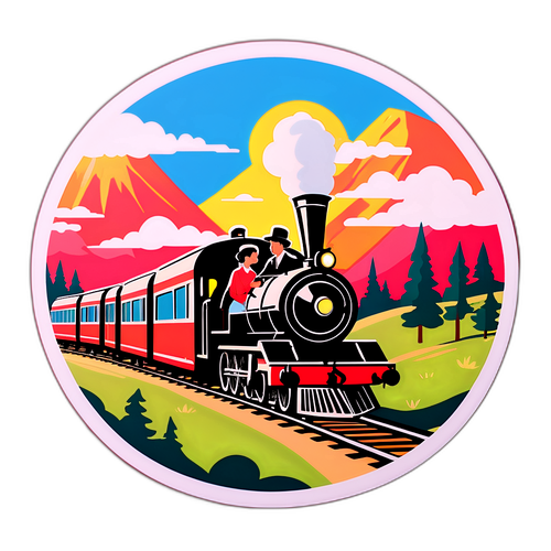 ロマンスカーにインスパイアされたステッカー