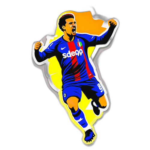 Sticker, der die Aufregung der Serie A festhält