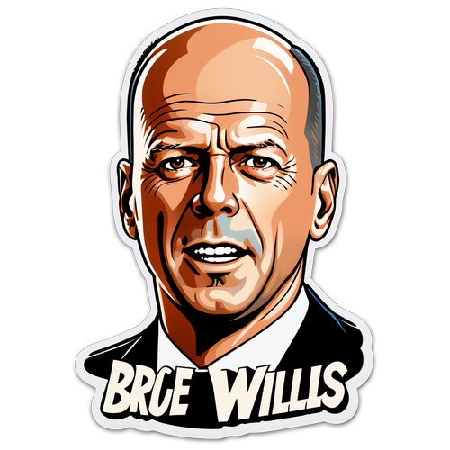 Vintage Film Poster Sticker para kay Bruce Willis