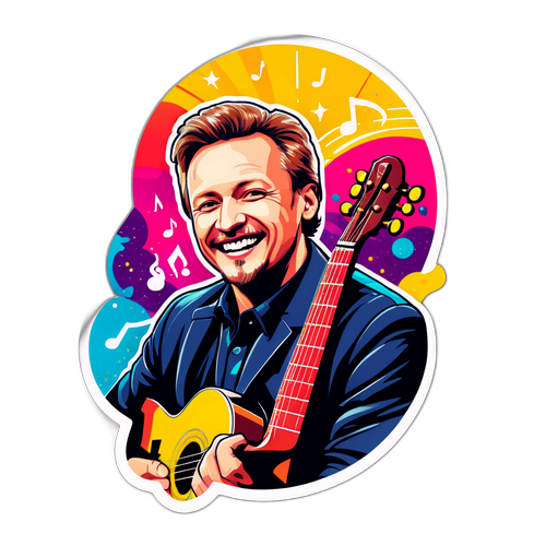 Wesoły naklejka z Michałem Wiśniewskim