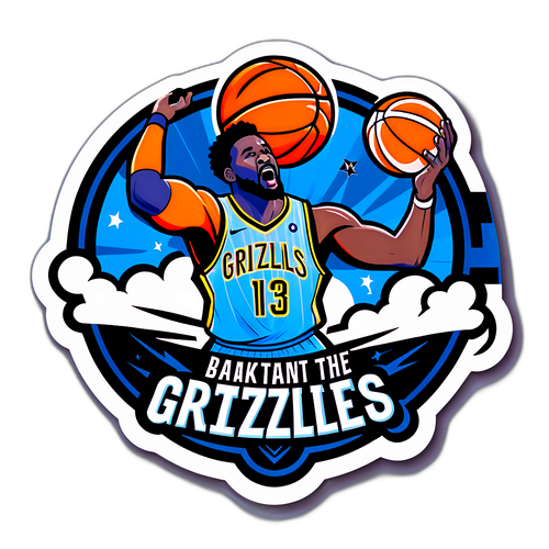 Sticker que rinde homenaje al juego entre los Magic y los Grizzlies