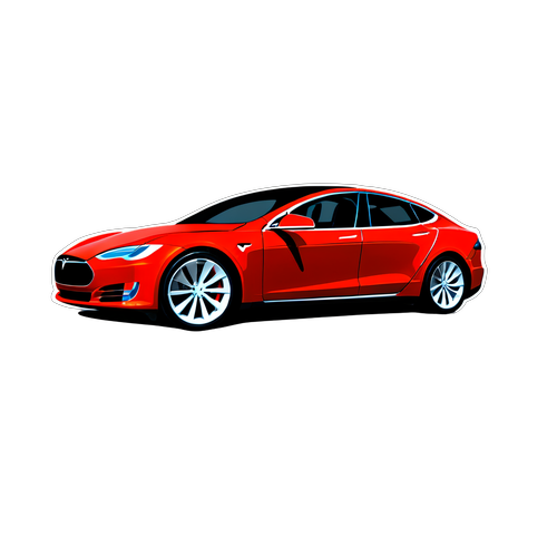 Tesla Model S Grafisk Illustration