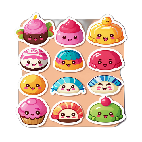 かわいい和菓子のステッカーセット