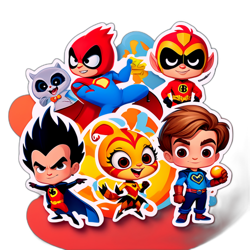 華納兄弟經典角色可愛卡通風格重塑貼紙