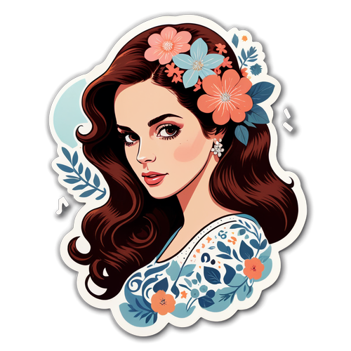 Drømmenes Muse: Lana Del Reys Vintage Charme Med Blomster og Melodier