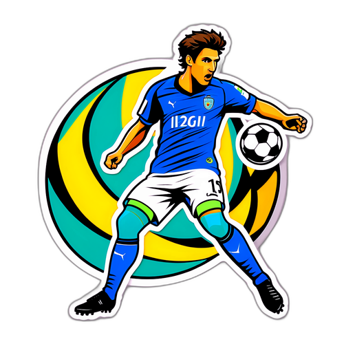 Adesivo a Tema Calcio di Luca Pellegrini