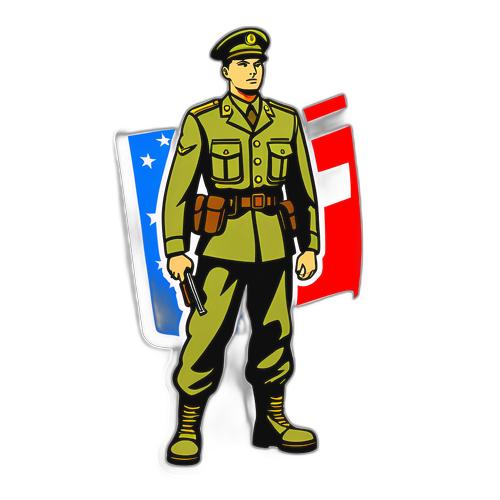 מדבקת מוטיבציה של חייל חזק