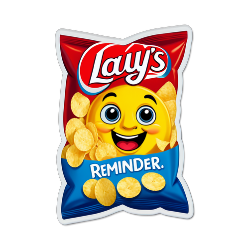 Autocollant amusant Lay's avec 'Reminder!'