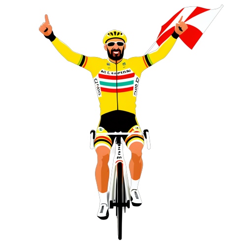 Marco Pantani in Arrivo di Vittoria