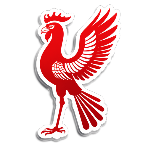 Sticker Burung Liver Minimalis dengan Ungkapan 'You'll Never Walk Alone'