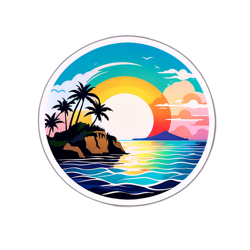 Stiker Bali Strait yang Indah