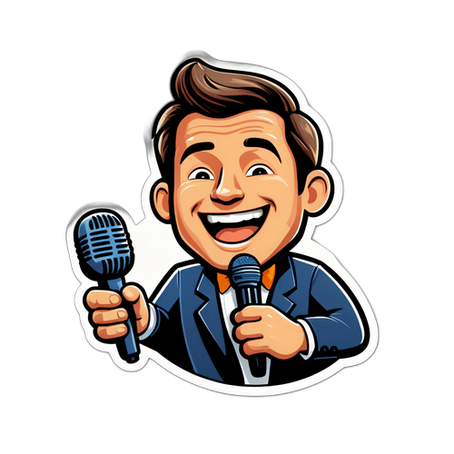 Een vrolijke sticker van Martijn Krabbe