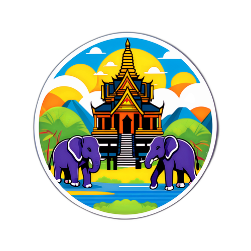 Minimalist thailandsk kulturklistermærke