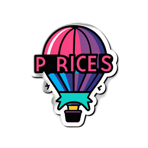 价格已下降气球贴纸