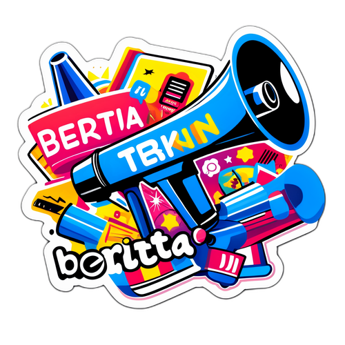 Sticker 'Berita Terkini' yang Energik