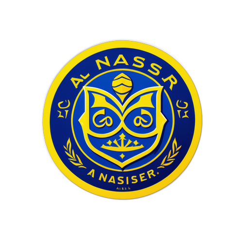 알 나스르 슬로건 및 로고의 독특한 타이포그래피 조합