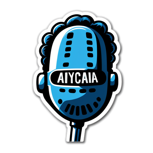 Stylisiertes Mikrofon Sticker mit "Andy Garcia"