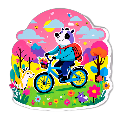 Leuke Lec-personage op de fiets