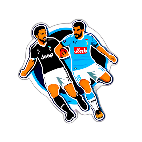 Spillerne fra Napoli og Juventus i kamp om bolden