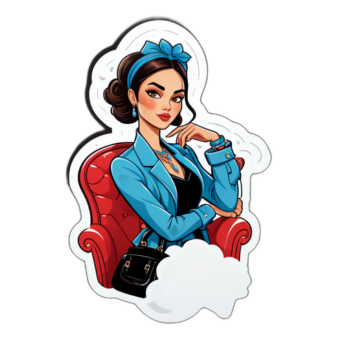 Στικερ της Αμάλιας Καβλί σε στιλάτη πόζα