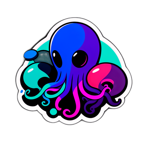 Stijlvolle Octopus Sticker