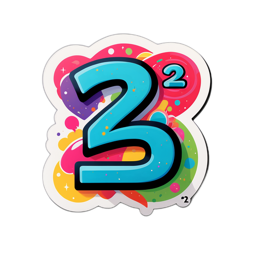 Reprensasyon ng Makapangyarihang Bilang '2' na may Artistikong Tista