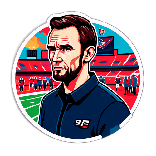 Artistic Sticker of Lincoln Riley