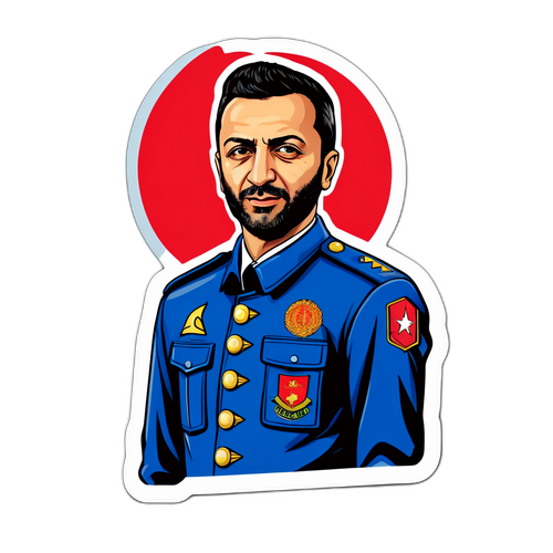 Sticker van Ugurcan Cakir in uniform