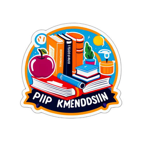 Desain Stiker Bertema Pendidikan 'PIP Kemendikdasmen'