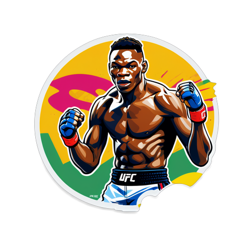 Israel Adesanya: UFC Legend in Action - Värikkäimmät Tappelijastickerit!