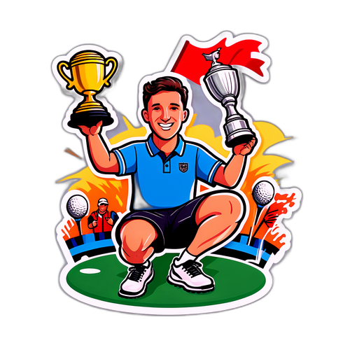 Scottie Scheffler med trofeer