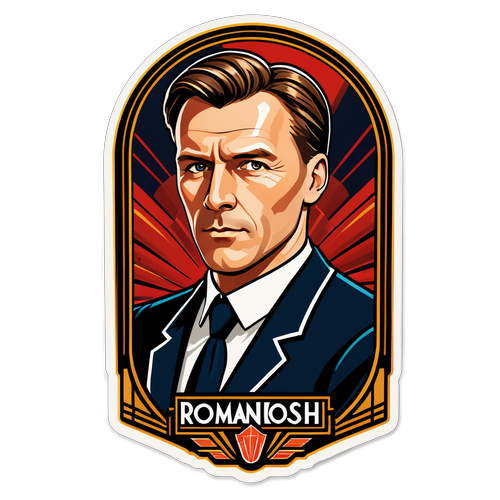 Elegancka naklejka Marcin Romanowski