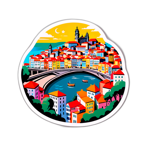 Ilustrace městské krajiny Porta