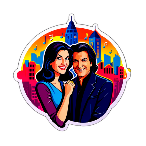 Adesivo Retro di Grignani e Pausini