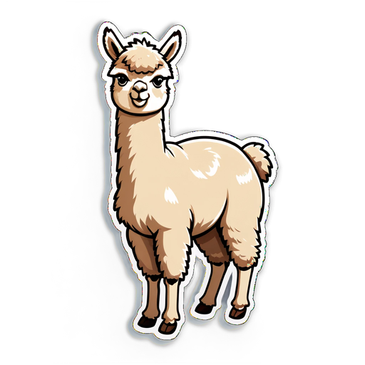 Unleash the Cuteness! Meet the Alpaca Sticker That's Taking Over Your Heart!